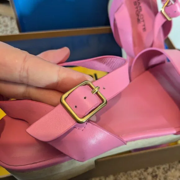 Charlotte Stone Pink Allie Clog Sandals - Picture 7 of 11